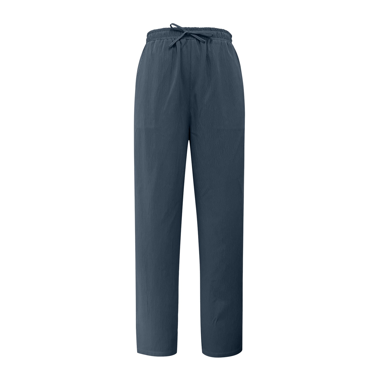 thumbnail image 2 of Pantalones cortos de lino de cintura alta y pierna ancha para mujer: pantalones boho palazzo informales para la playa, poliéster, cintura elástica, tallas S-XXXXXL., 2 of 5